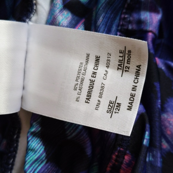 adidas abstract print sporty cropped leggings 12 months baby girl - Picture 5 of 7